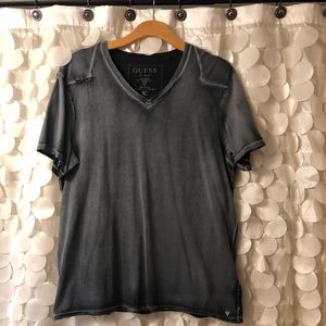 Gray V-neck tee